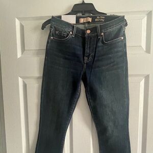7 For All Mankind Dark Blue Skinny Jeans